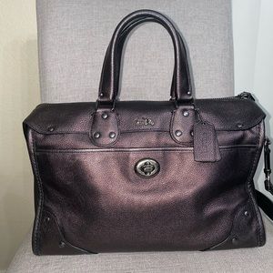 Beautiful purple metallic Coach handbag